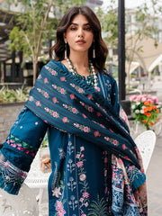 New Elegant Berry Blue Embellished Pakistani Salwar Kameez Dupatta Salwar Suit