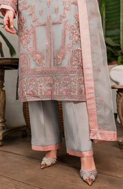 New Elegant Candy Blue Embroidered Pakistani Salwar Kameez Dupatta Suit