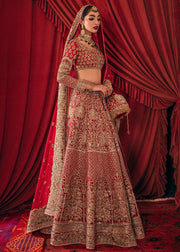 New Elegant Heavily Embellished Red lehenga Choli Pakistani Wedding Dress
