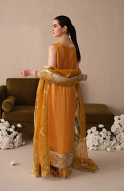 New Elegant Mustard Pakistani Embroidered Kameez Sharara Wedding Dress
