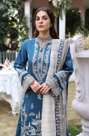 New Elegant Navy Blue Embroidered Pakistani Salwar Kameez Party Wear Suit