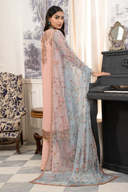 New Elegant Peach Shade Embroidered Pakistani Salwar Kameez Suit 2024