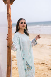 New Elegant Sky Blue Embroidered Pakistani Salwar Kameez with Dupatta