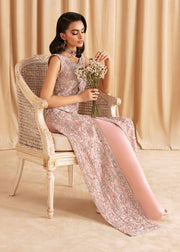 New Elegant Soft Pink Embroidered Pakistani Wedding Dress Kameez Trousers 2023
