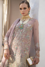 New Elegant Tea Pink Embroidered Kameez Sharara Pakistani Wedding Dress 2023
