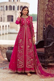 New Embellished Pakistani Wedding Dress Gown Style in Crimson Shade