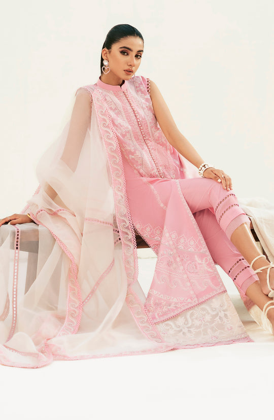 New Embroidered Pakistani Salwar Kameez Dupatta Baby Pink Salwar Suit 2023