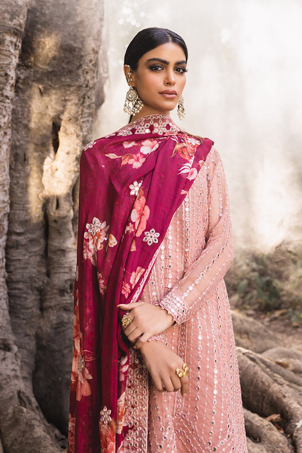 New Embroidered Pakistani Salwar Kameez Dupatta Burnt Blush Salwar Suit