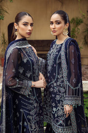 New Embroidered Royal Blue Pakistani Kurta Sharara Wedding Dress