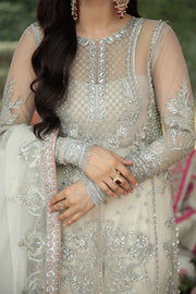 New Ethereal White Embroidered Pakistani Wedding Dress Kameez Trousers 2023