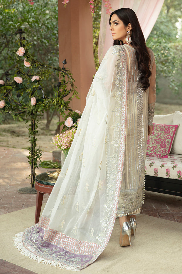 New Ethereal White Embroidered Pakistani Wedding Dress Kameez Trousers