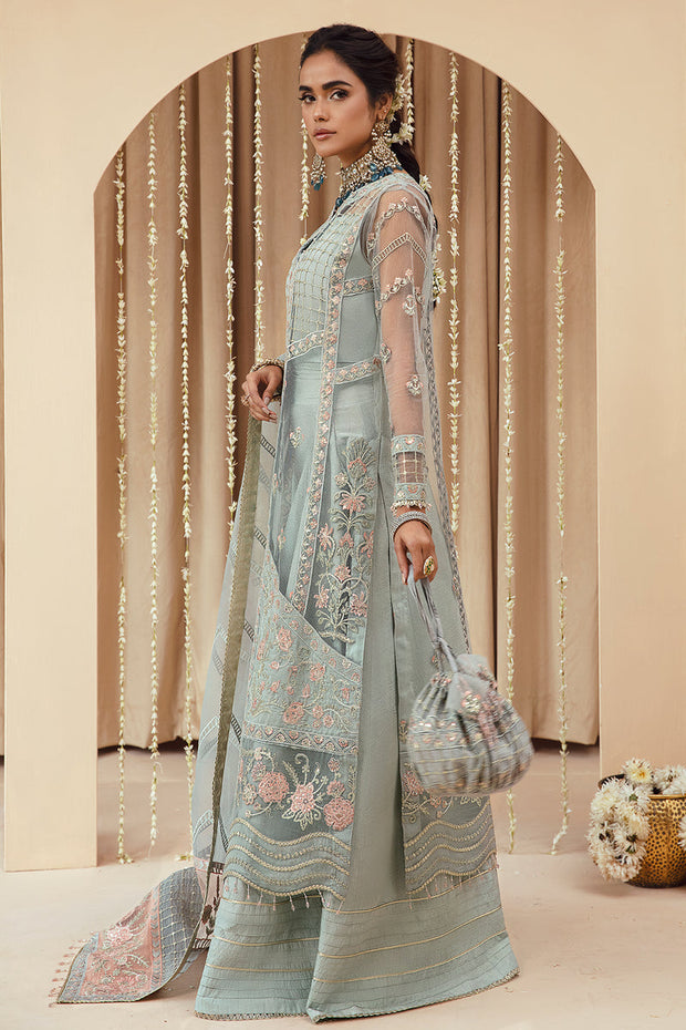 New Ferozi Heavily Embroidered Pakistani Gown Style Wedding Dress 2023