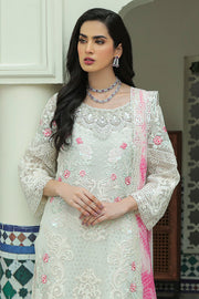 New Floral Snow White Embroidered Pakistani Kameez Salwar Suit 2023
