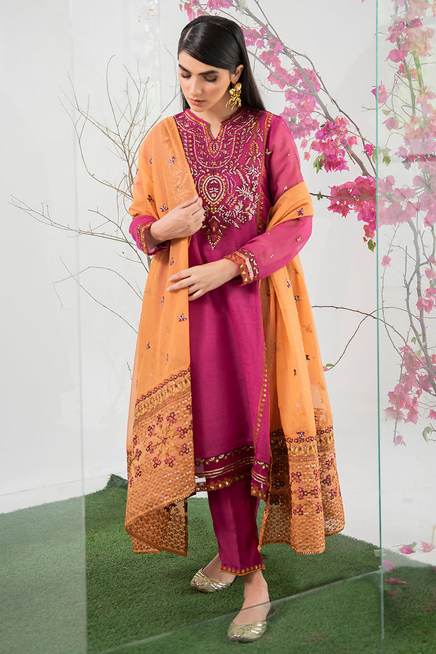New Fuchsia Pink Traditional Pakistani Salwar Kameez Dupatta Salwar Suit 2023