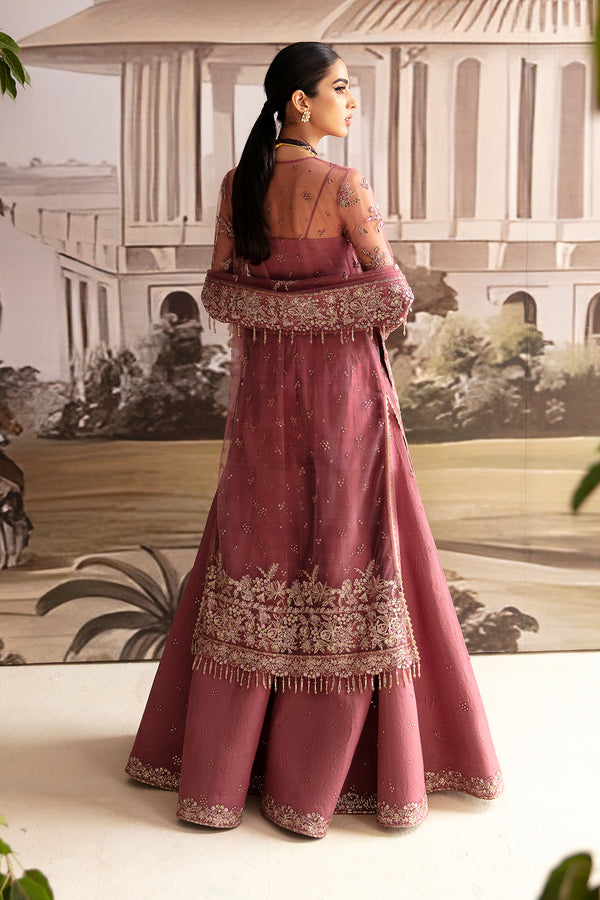 New Fuchsia Rose Embellished Pakistani Wedding Dress Kameez Gharara