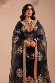 New Heavily Embellished Black Pakistani Wedding Dress Kameez Trousers