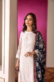 New Heavily Embellished Floral White Pakistani Salwar Kameez Party Wear