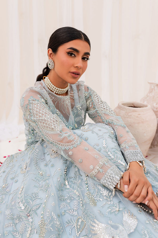 New Heavily Embellished Pakistani Wedding Dress Ferozi Gown Sharara 2023