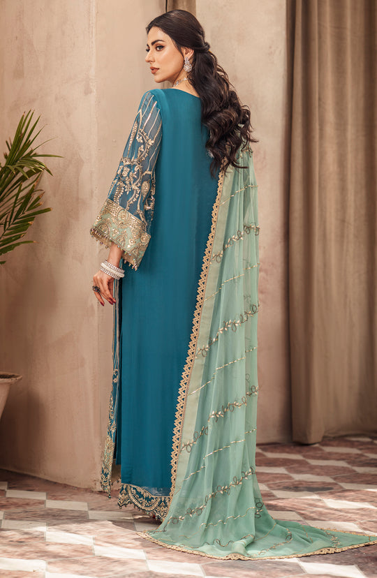 New Heavily Embellished Pakistani kameez Wedding Dress in Zinc Color