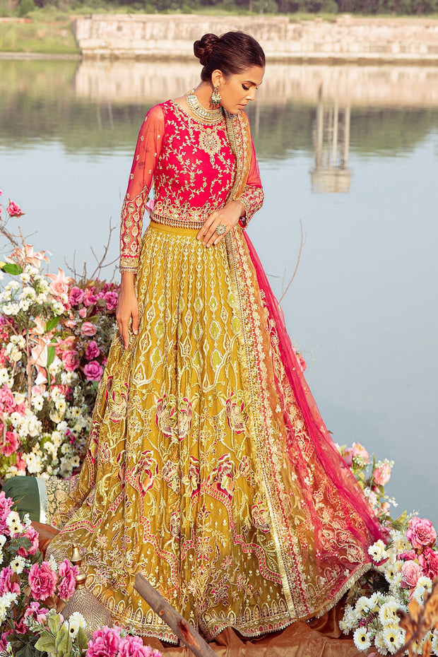 New Heavily embellished Pakistani Wedding Dress in Lehenga Choli Style 2023