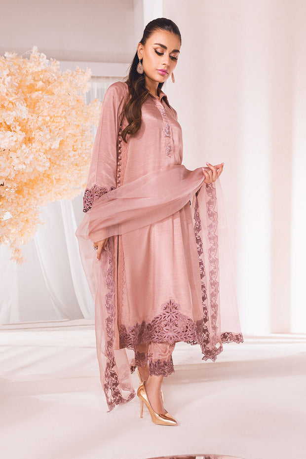 New Heavily embellished Peach Pink Pakistani Salwar Suit with Dupatta