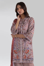New Light Purple Shade Luxury Pret Raw Silk Short Shirt Pakistani Salwar Suit