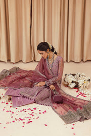 New Lilac Heavily Embroidered Pakistani Kameez Trousers Wedding Dress