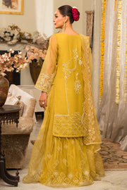 New Lime Yellow Heavily Embellished Pakistani Party Wear Kameez Sharara 2023