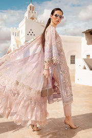 New Luxury Beige Maria B Unstitch Lawn Pakistani Salwar Kameez 2024