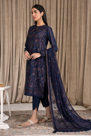 New Luxury Deep Blue Pakistani Salwar Suit in Embroidered Salwar Kameez 2023