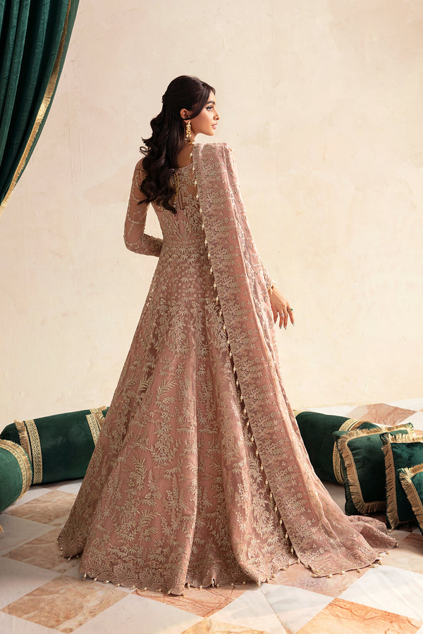 New Luxury Embroidered Baby Pink Pakistani Wedding Dress Pishwas Frock