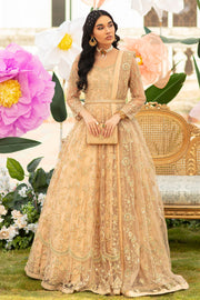 Luxury Embroidered Gold Pishwas Frock Pakistani Wedding Dress