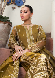 New Luxury Embroidered Mehndi Green Pakistani Salwar Kameez Suit
