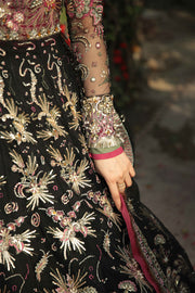 New Luxury Heavily Embellished Black Pakistani Wedding Dress Pishwas Style 2023