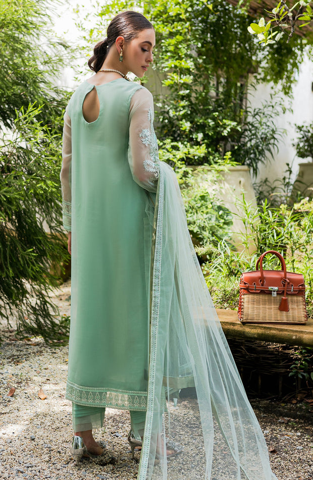 New Luxury Ice Blue Embroidered Pakistani Salwar Dupatta Salwar Suit 2023