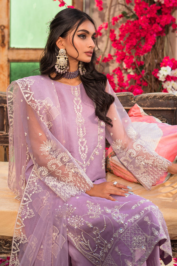 New Luxury Lilac Organza Pakistani Salwar Kameez Dupatta Salwar Suit 2023