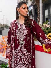 New Luxury Maroon Pakistani Salwar Kameez Dupatta Embroidered Salwar Suit