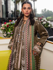 New Luxury Mehndi Green Embroidered Pakistani Salwar Kameez Dupatta Suit