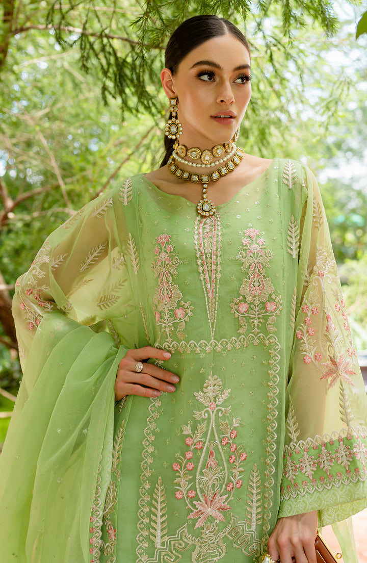 New Luxury Mint Green Embroidered Pakistani Salwar Kmaeez Dupatta