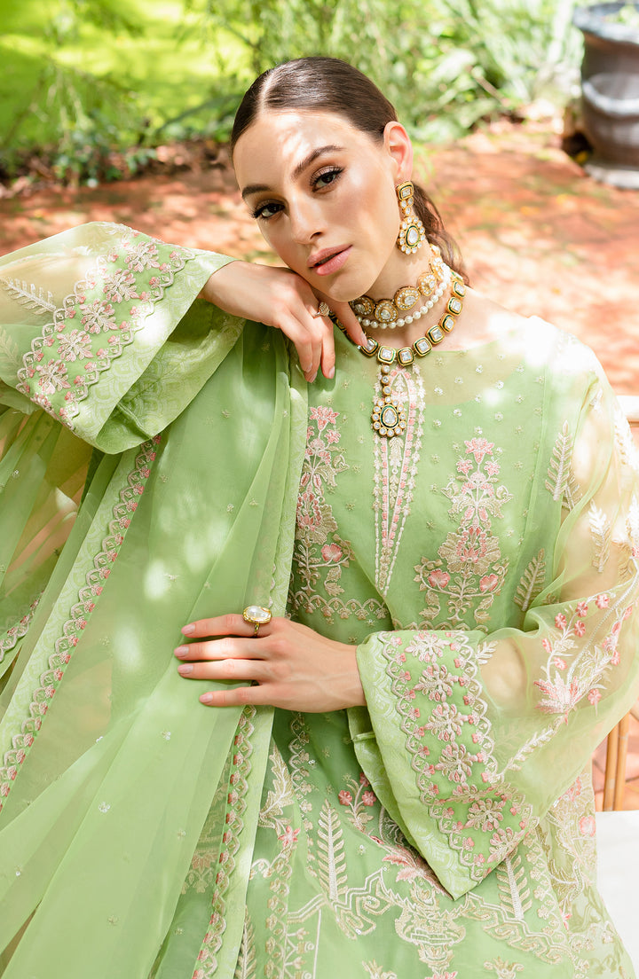New Luxury Mint Green Embroidered Pakistani Salwar Kmaeez Dupatta 2023