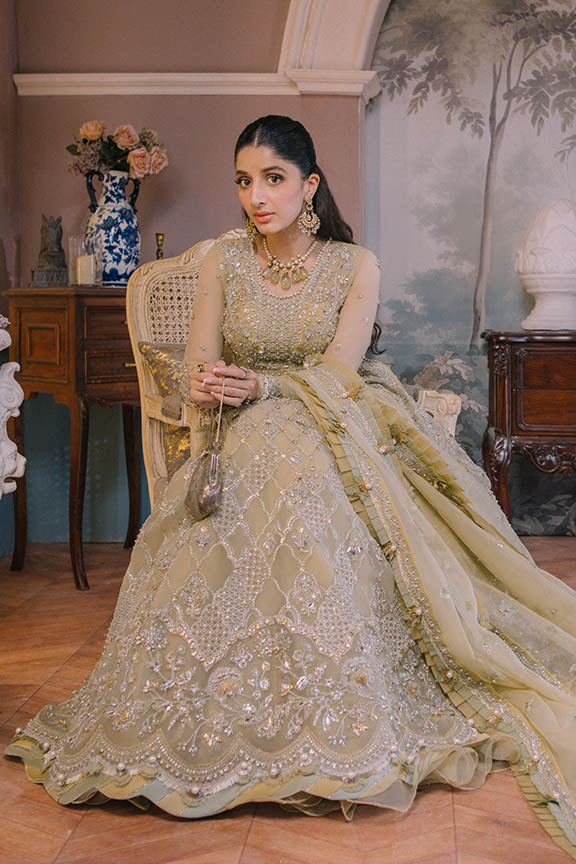 Luxury Mint Green Pakistani Wedding Dress Pishwas Style MEDIUM Luxury Mint Green Pakistani Wedding Dress Pishwas Style MEDIUM