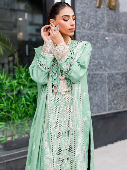 New Luxury Mint Green Pakistani Salwar Kameez Embroidered Salwar Suit 2023
