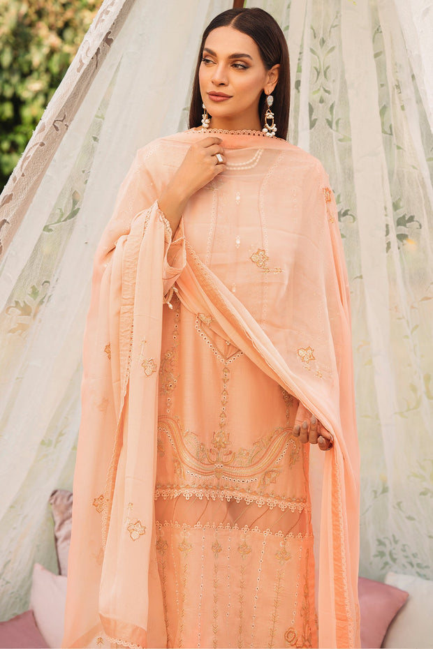 New Luxury Pakistani Peach Salwar Suit Embroidered Salwar Kameez 2023