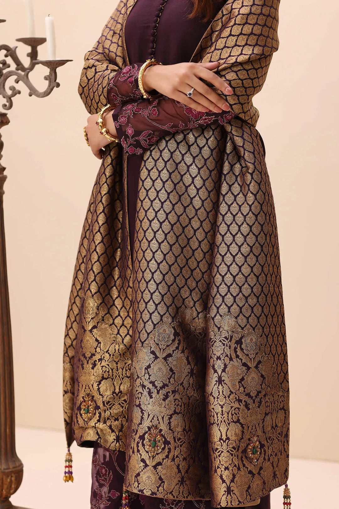 New Luxury Plum Pakistani Salwar Kameez Dupatta Embroidered Salwar Suit 2023