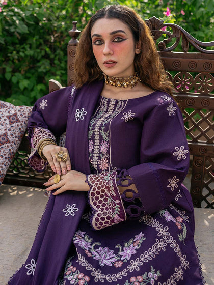 New Luxury Purple Embellished Pakistani Salwar Kameez Dupatta Salwar Suit