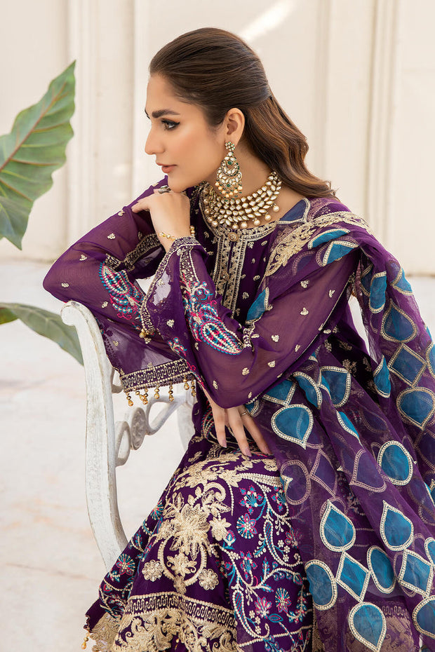 New Luxury Purple Embroidered Pakistani Salwar Kameez Dupatta Salwar Suit 2023