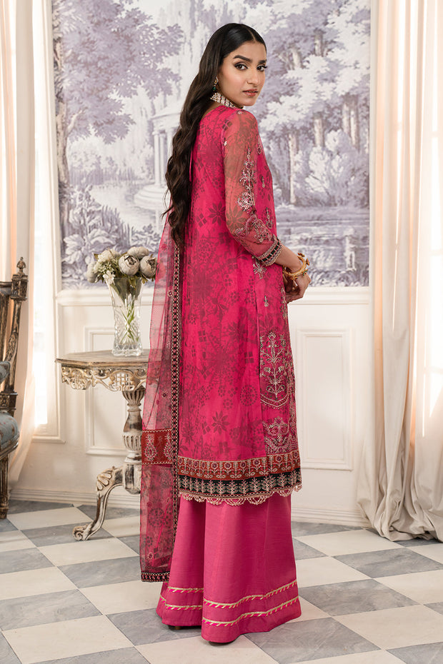 New Luxury Shocking Pink Embroidered Pakistani Salwar Kameez Dupatta