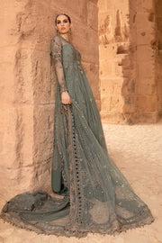 New Maria B Unstitched Lawn Grey Shade Pakistani Party Dress
