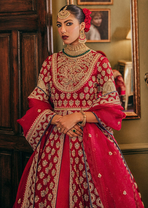 New Muglia Designed Royal Embellished Farshi Lehenga Pakistani Wedding Dress