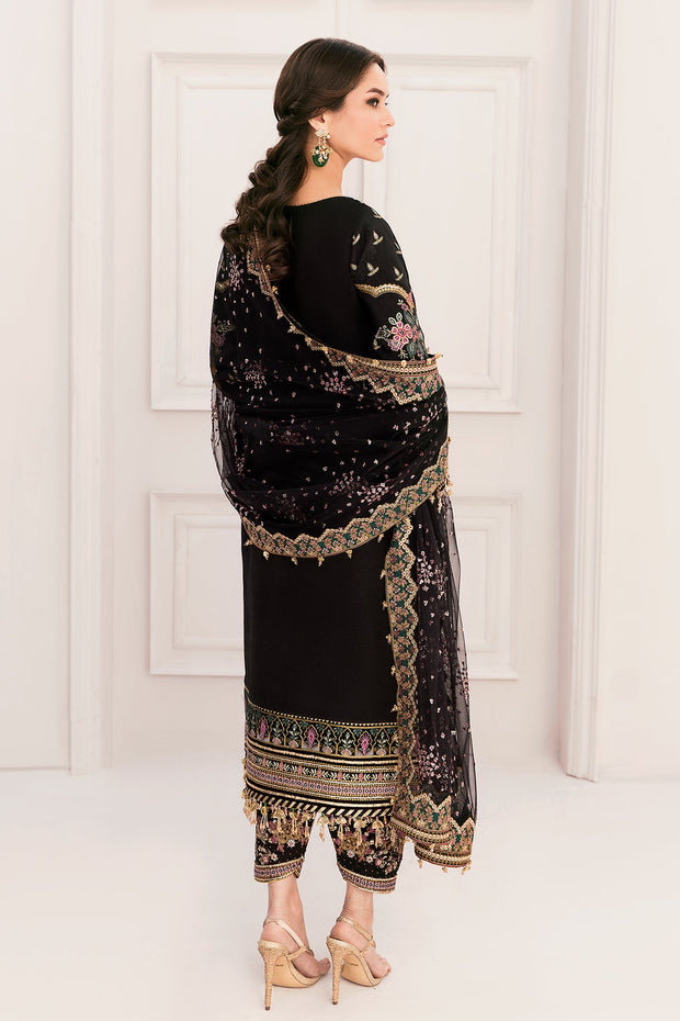 New Multi colored heavily Embroidered Pakistani Salwar Kameez Dupatta